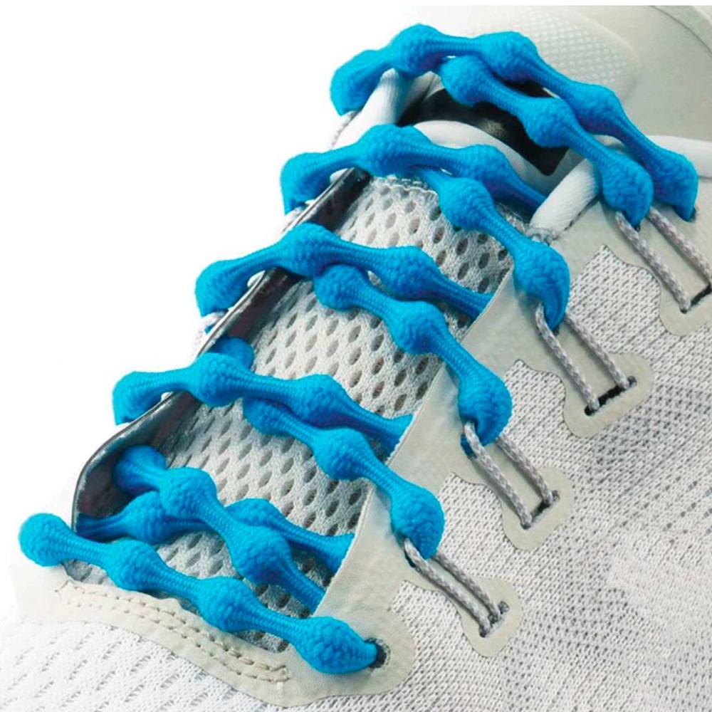 Caterpy no tie shoe laces tropical blue 30 inch